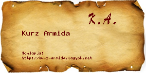 Kurz Armida névjegykártya